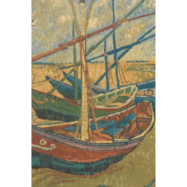 Van Goghs Fishing Boats Tapestry